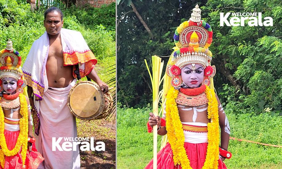 Jagadish with his son Jishaan as Jogi Theyyam