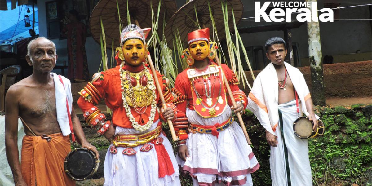 File photo of Seepothi Theyyam at Nittoor; Lalu Panikkar & family